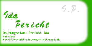 ida pericht business card